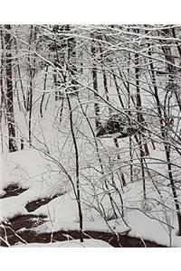 Winter School Composition Book Scenic Snow Stream 130 Pages