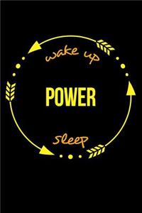 Wake Up Power Awesome Gift Notebook for an Electrical and Power Systems Engineer, Medium Ruled Journal