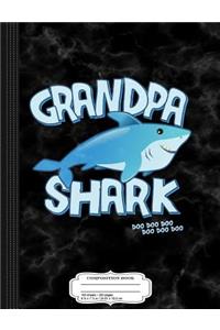 Mens Grandpa Shark Composition Notebook