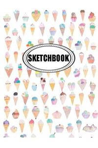 Sketchbook : Ice Cream 01: 120 Pages of 8.5 x 11 Blank Paper for Drawing, Doodling or Sketching (Sketchbooks)