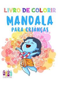Livro de colorir mandala para crianças de 3-5 anos Mandalas fáceis