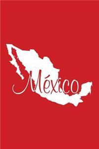 Mexico - Red Blank Notebook