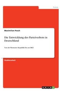 Die Entwicklung des Parteiverbots in Deutschland
