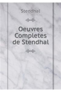 Oeuvres Completes de Stendhal