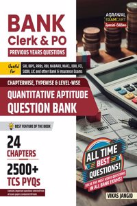 Examcart Bank Clerk & PO Math Question Bank by Vikas Jangid For All 2025 Bank Exams (SBI | IBPS | RRBs | RBI | NABARD) in English