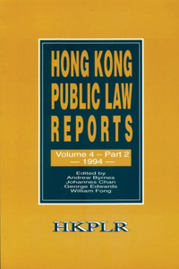 Hong Kong Public Law Reports, Vol. 4, Part 2 (1994)