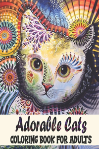Adorable Cats Coloring Book For Adults