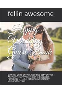 Happy Wedding Guest Book