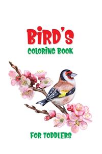 Bird's Coloring Book For Toddlers