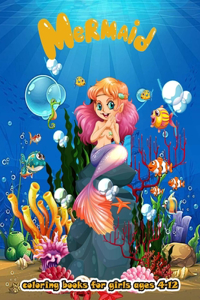 Mermaid coloring books for girls ages 4-12