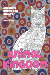 Coloring Books for Adults Animal Kingdom - Animals - Thick Lines