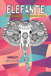 Libros para colorear de animales para adultos - Menos de 10 euro - Animales - Elefante