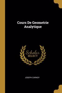 Cours De Geometrie Analytique