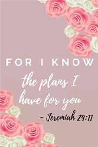 For I Know The Plans I Have For You