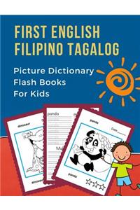 First English Filipino Tagalog Picture Dictionary Flash Books For Kids