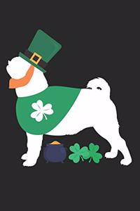 Pug Notebook - St. Patrick's Day Gift for Pug Lovers - Pug Journal