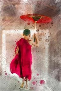 Monk with Umbrella Watercolor Journal