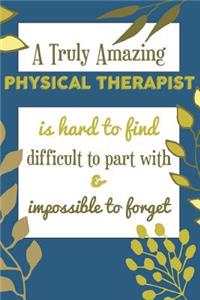 A Truly Amazing PHYSICAL THERAPIST Is Hard To Find Difficult To Part With & Impossible To Forget