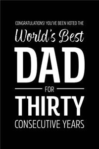 Congratulations! You've Been Voted The World's Best Dad for Thirty Consecutive Years