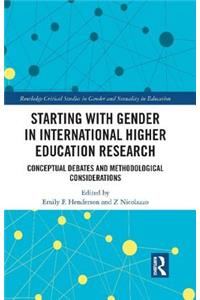 Starting with Gender in International Higher Education Research