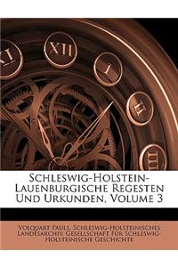 Schleswig-Holstein-Lauenburgische Regesten Und Urkunden, Volume 3