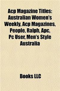 Acp Magazine Titles