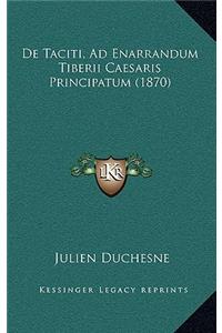 De Taciti, Ad Enarrandum Tiberii Caesaris Principatum (1870)