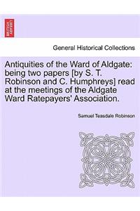 Antiquities of the Ward of Aldgate