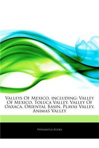Articles on Valleys of Mexico, Including: Valley of Mexico, Toluca Valley, Valley of Oaxaca, Oriental Basin, Playas Valley, Animas Valley