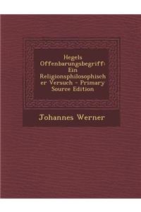 Hegels Offenbarungsbegriff