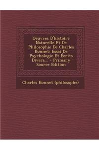 Oeuvres D'Histoire Naturelle Et de Philosophie de Charles Bonnet
