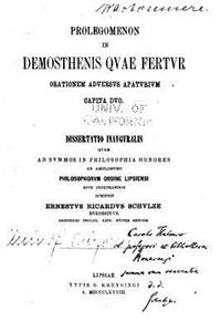 Prolegomenon in Demosthenis quae fertur Orationem adversus Apaturium, capita duo