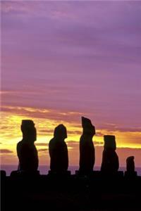 Moai Statues on Easter Island at Sunrise Journal