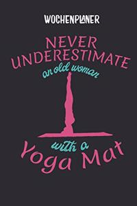 Wochenplaner mit Yoga Schülerin und Spruch