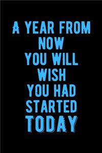 A Year from Now You Will Wish You Had Started Today