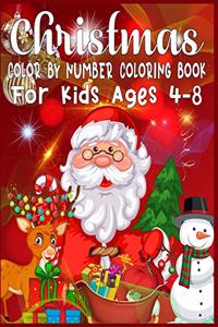 Christmas Color By Number Coloring Book For Kids Ages 4-8
