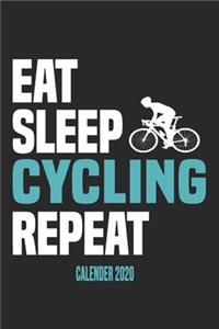 Eat Sleep Cycling Repeat Calender 2020