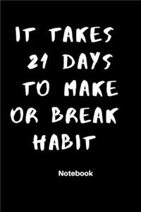 It takes 21 days to make or break habit
