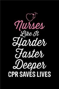 Nurses Like It Harder Faster Deeper CPR Saves Lives