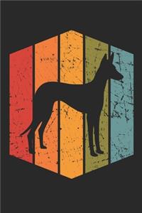 Retro Ibizan Hound Notebook - Gift for Ibizan Hound Lovers and Dog Owners - Vintage Ibizan Hound Diary - Ibizan Hound Writing Journal