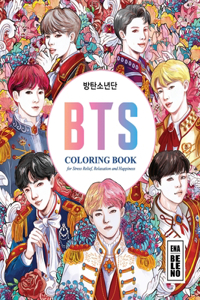 BTS Coloring Book for Stress Relief, Happiness and Relaxation