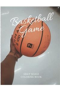 Basketball Game Gray Scale Coloring Book