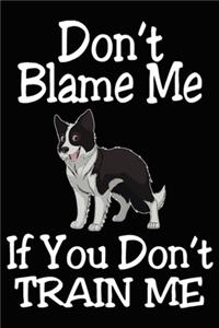 Don't Blame Me If You Don't Train Me