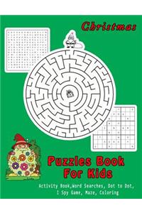 Christmas Puzzles Book For Kids