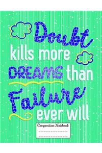 Doubt Kills More Dreams Than Failure Ever Will