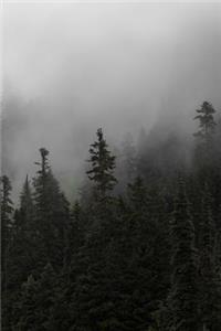 Foggy Pine Tree Forest: 150 page lined 6 x 9 notebook/diary/journal