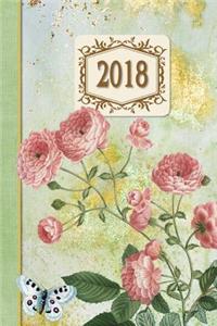 2018 Diary Roses Pink Design