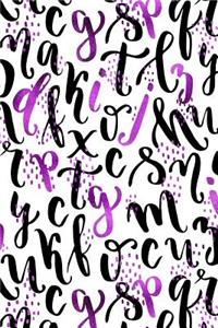 Journal Notebook Sparkly Letters Pattern 14