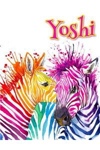 Yoshi: Rainbow Zebras, Personalized Journal, Diary, Notebook, 105 Lined Pages, Christmas, Birthday, Friendship Gifts for Girls, Teens and Women, Book Size 8 1/2 X 11: Rainbow Zebras, Personalized Journal, Diary, Notebook, 105 Lined Pages, Christmas, Birthday, Friendship Gifts for Girls, Teens and Women, Book Size 