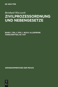 ZPO, 1. Buch